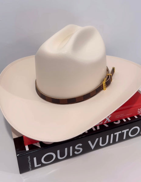 Sombrero Boyz x Louis Vuitton Sombrero / Cowboy Hat 10,000X copa 4.5" or  5" Falda Brim 3.5" or 4" Horma Sinaloa w Feather